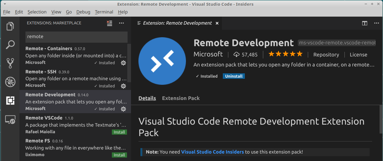 visual studio 2019 remote development