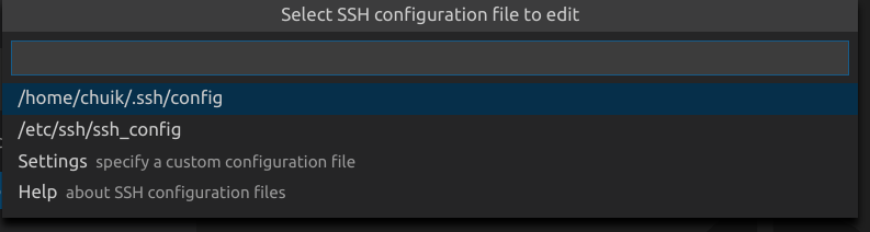 Configure Hosts in Visual Studio Code remote